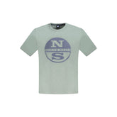 North Sails Green Cotton Men T-Shirt -   -  North Sails.